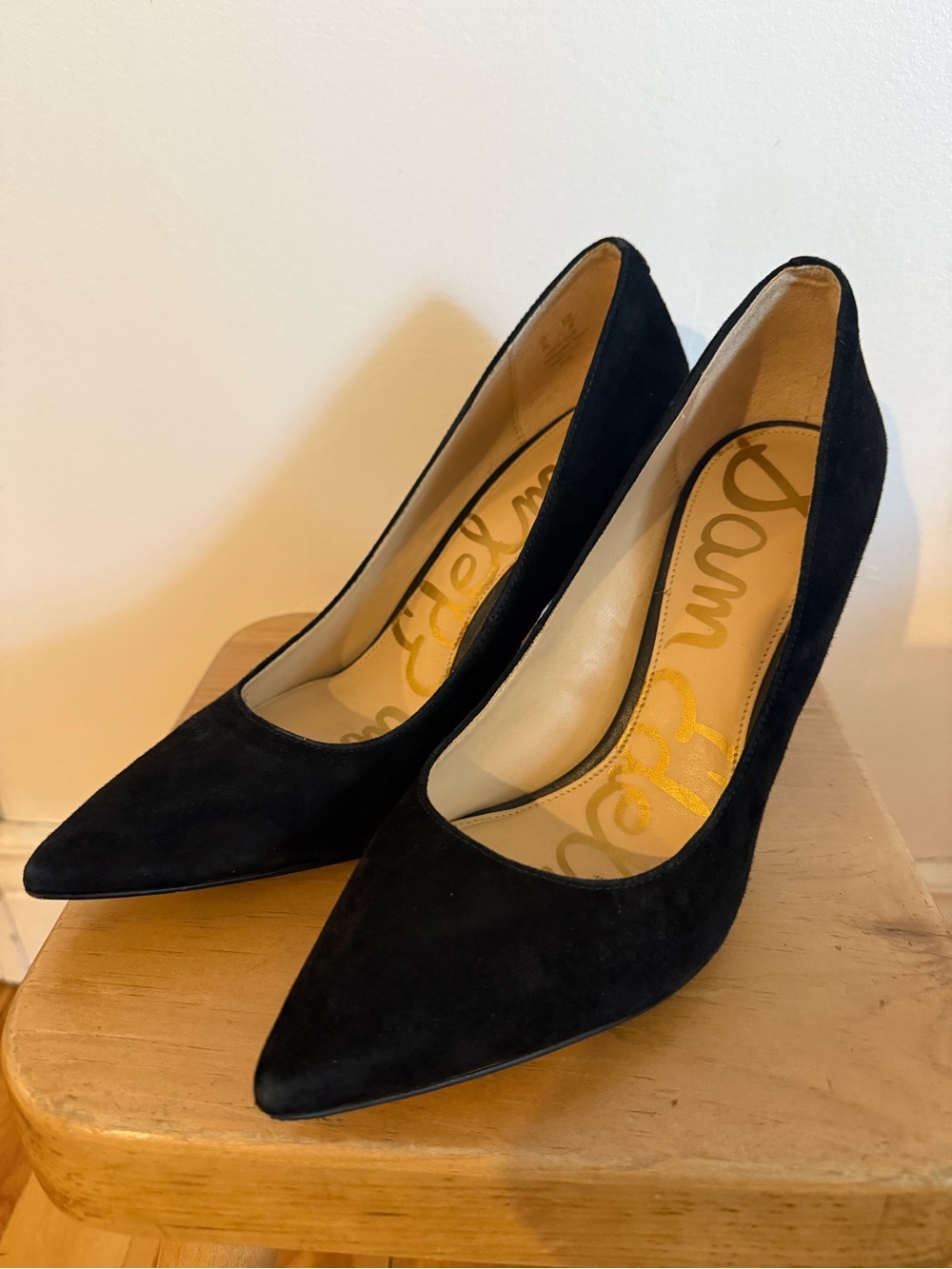 Sam Edelman Black Suede Pointed Toe Stiletto Pumps Size 9